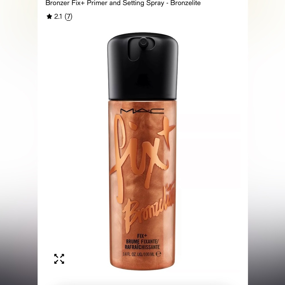 MAC
Bronzer Fix+ Primer and Setting Spray - Bronzelite. NEW IN Box includes 3